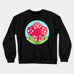 corpse lily, flower, red, rare flower, nature, rafflessia, rafflesia arnoldii- rafflesia flower Crewneck Sweatshirt